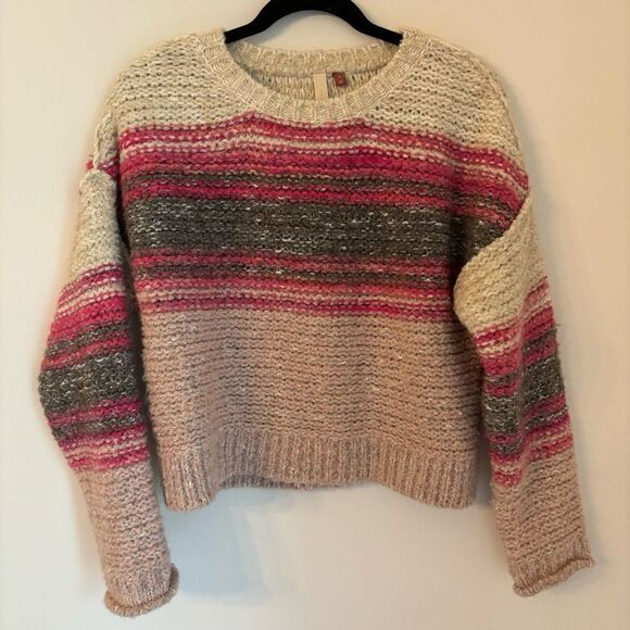Anthropologie Pilcro Women’s Crewneck Pullover Sweater stripped wool size small! - Picture 8 of 14